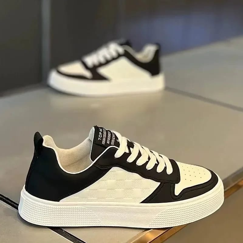 TopME Sneakers Shoes for Men Summer Canvas Stylish Comfortable Indispensable-Quality And Durability New Collection Black & White, M37