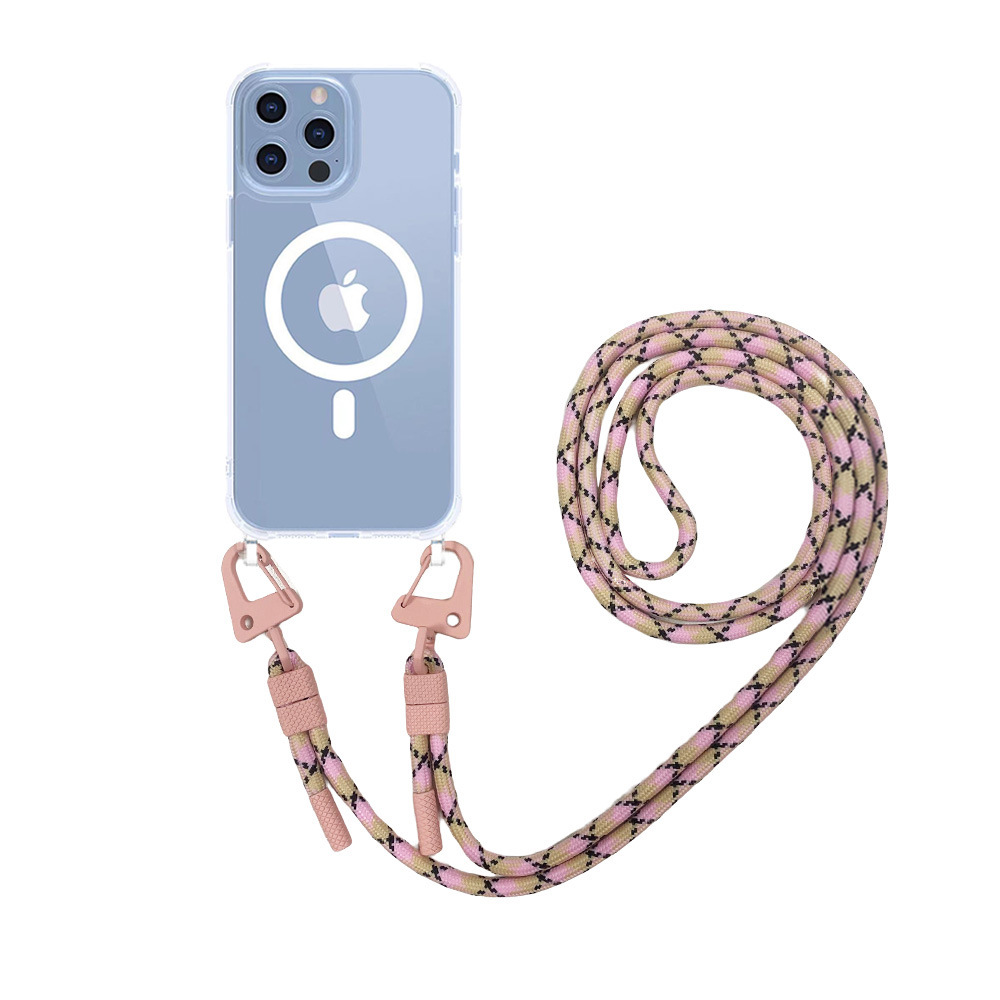 Cross Body Lanyard Applicable iPhone15Pro Phone case XOUXOU Apple 14 All-Inclusive Magnetic Case. 