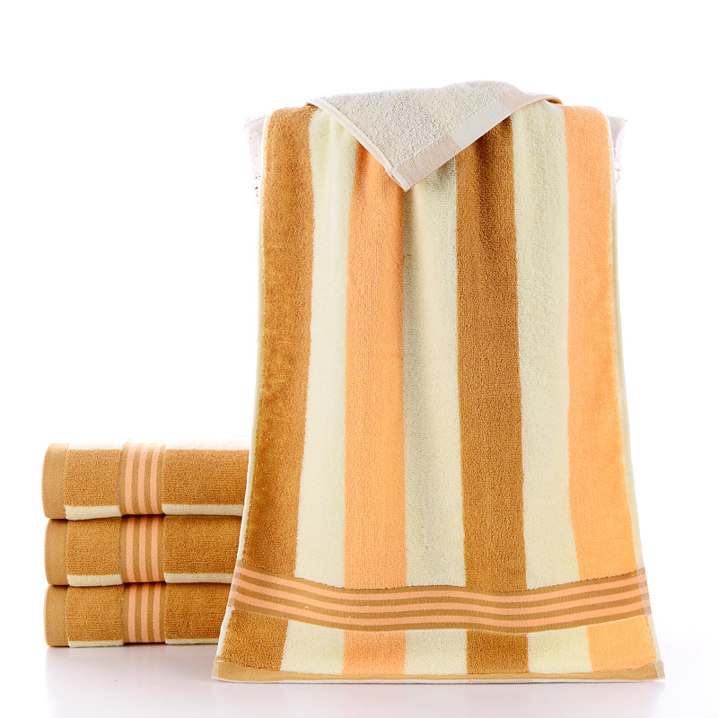 Cotton color striped bath towels, cotton 40 * 90 large three adult sports towels thickened, increase wholesale labor insurance customization