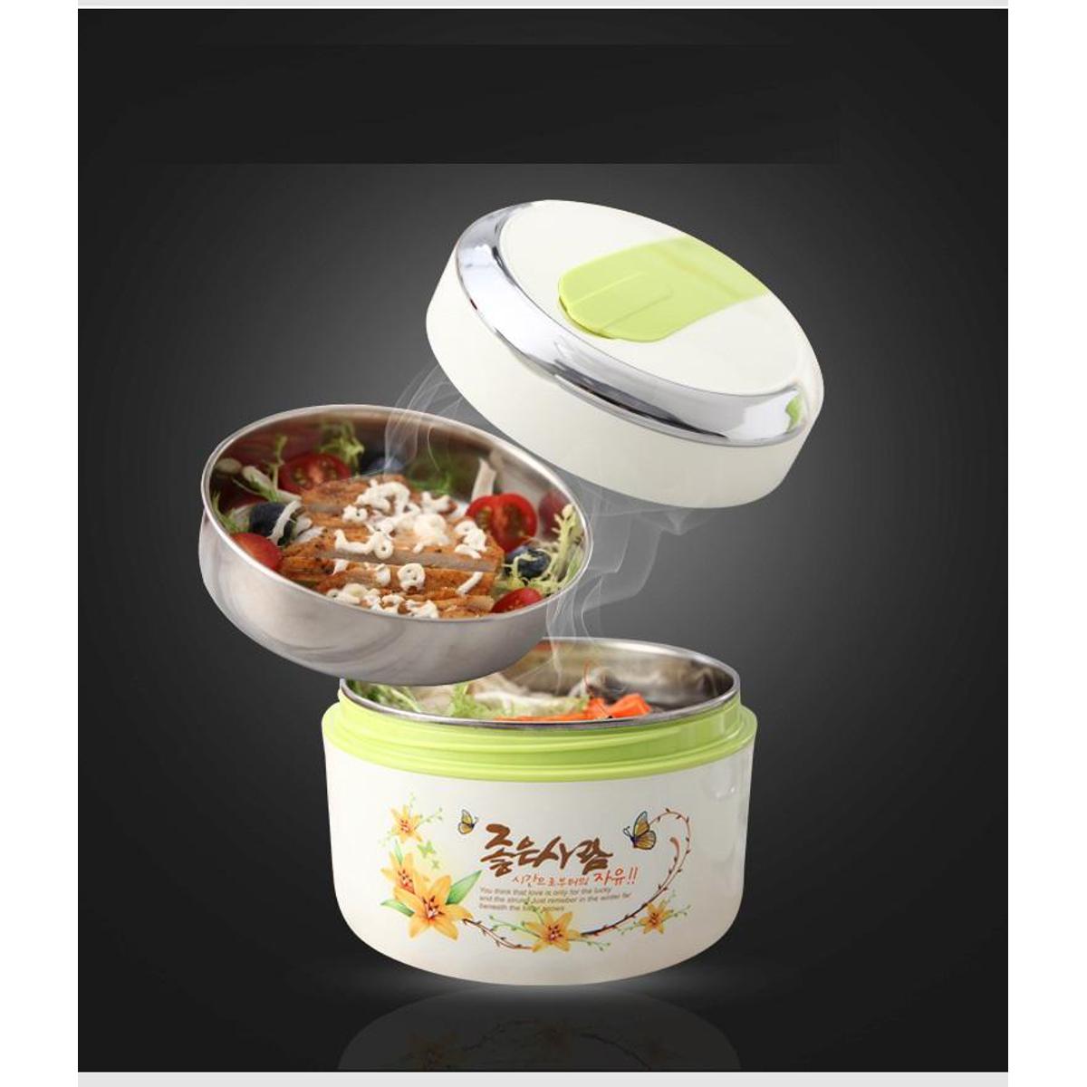 Hotpot Carry Lunch Box 1200 ml. Hot Case Lunch Box Tiffin 1200 Ml,2 Layer Insulated Tiffin Lunch Box 1200ML With Spoon. CD:550.. 