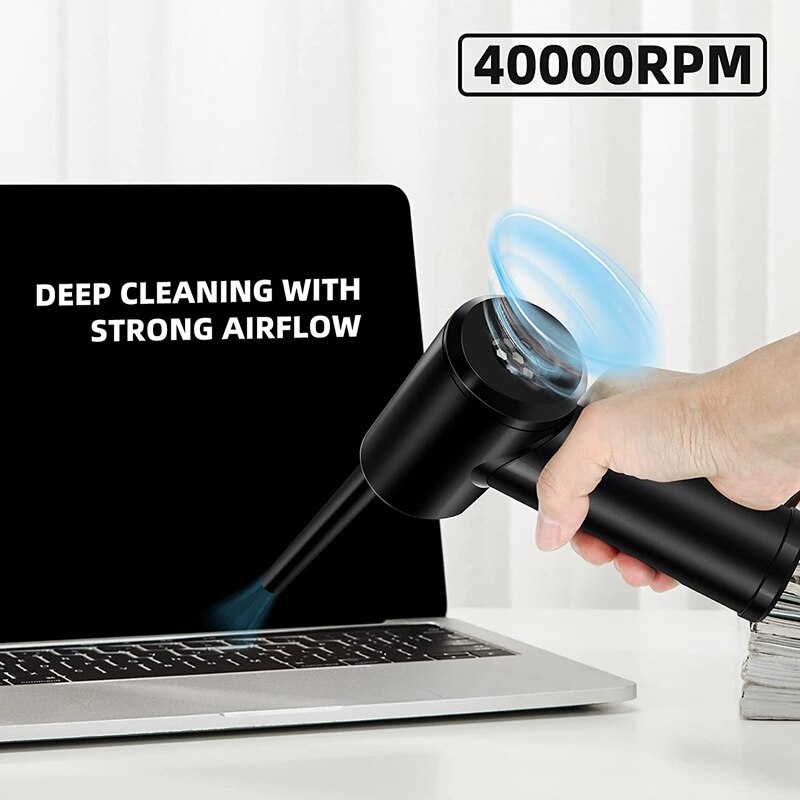 Compressed Air Can for Computers ,Electric Air Blower Computer Cleaning,Cordless Air Dust Cleaner for PC Keyboard Crumbs-Mixed Color. 