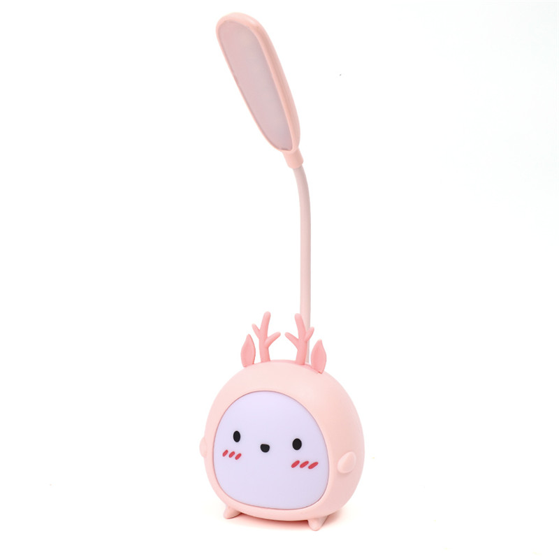 Elf Rechargeable Table Lamp, Desk Light, LED Night Table Light Eye Protection 360° Rotation USB Charging. 