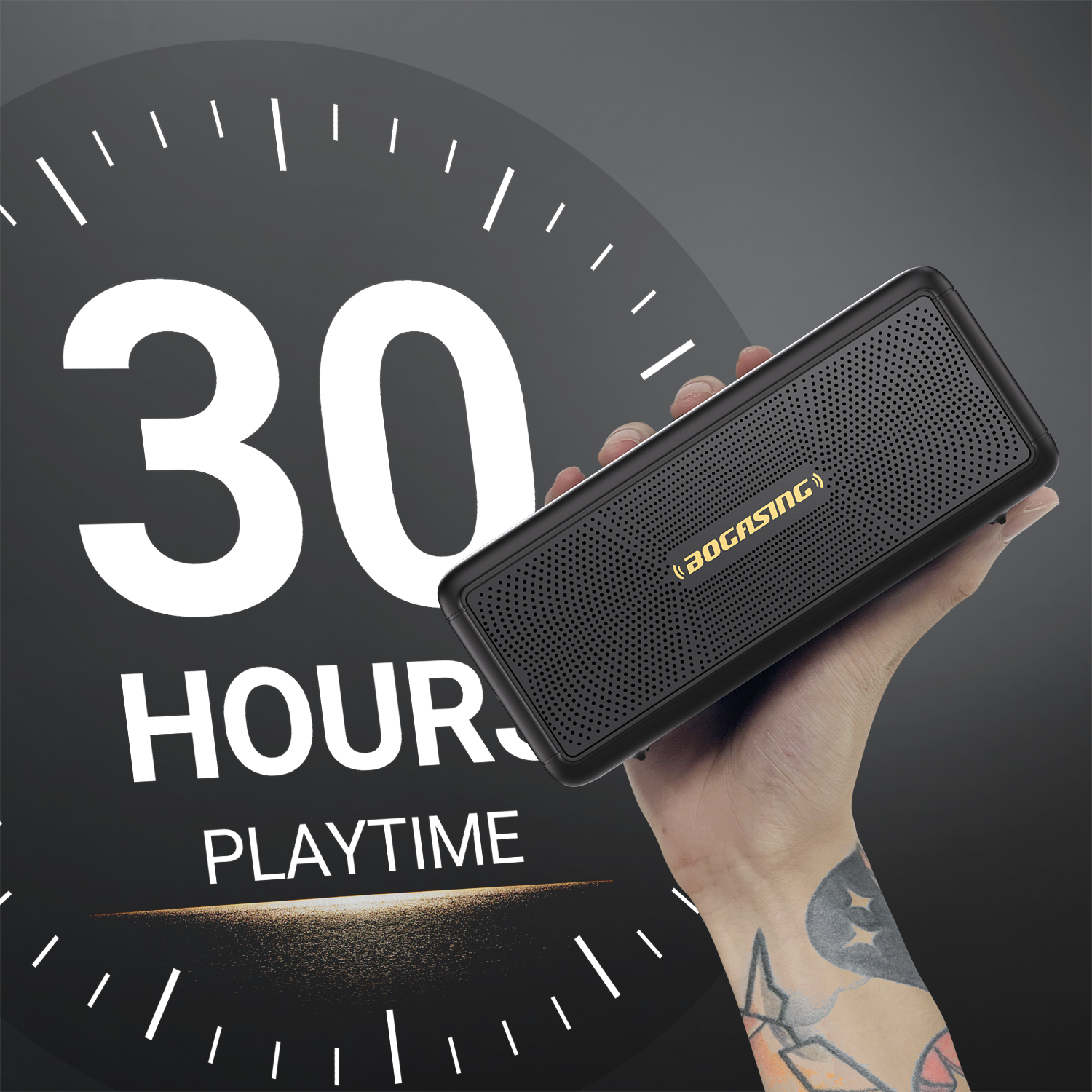 BOGASING M5 Bluetooth Speaker 40W Bluetooth 5.3 Wireless Speakers With 360 degree Surround Sound, IPX7 Waterproof, 30H Playtime. 