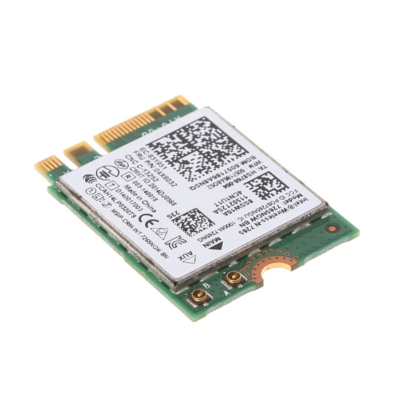 btsg For Intel Wireless-N 7265 7265NGW BN Dual Band 2x2 Wi-Fi Bluetooth-compatible. 