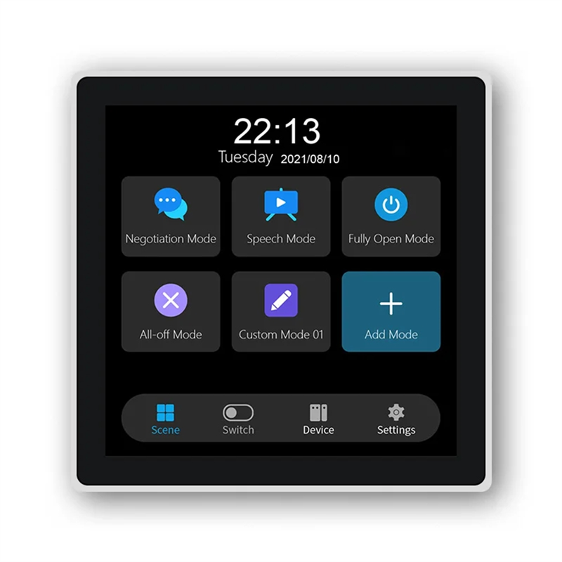 Tuya T3E Panel Switch Touch Screen Smart Control Panel Switch,White