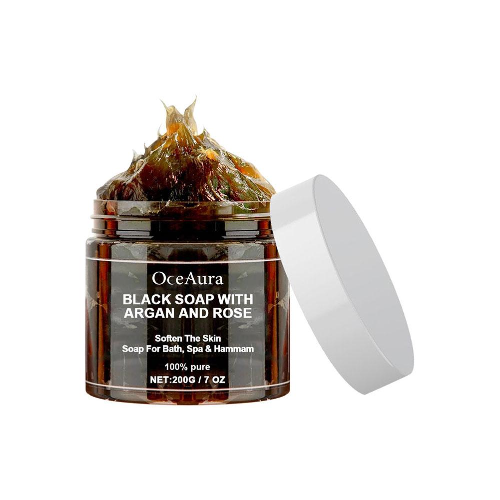 200g Black Beldi Soap With Argan And Rose Zawina Morocco Black Beldi Soap Moisturizing Body Remove Acne Skin Care. 