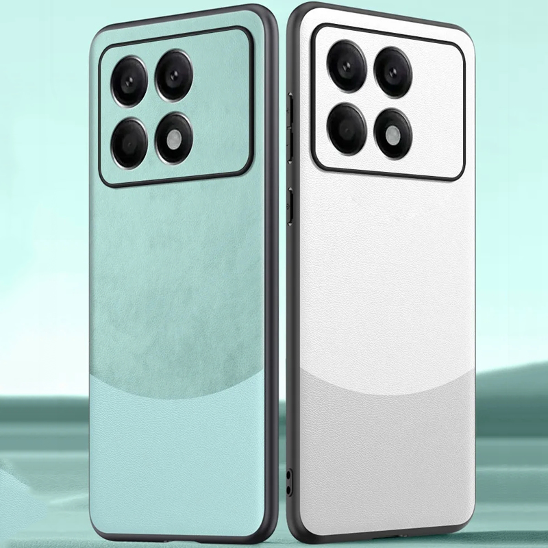 For Redmi K70 Pro Case 360 Degrees Protection Leather Soft Border Anti-fingerprint Color Blocking Design For Redmi K70 Pro Back Cover. 
