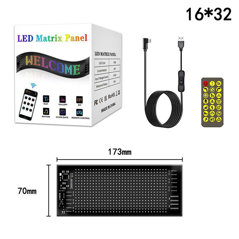 LED Car Flexible Screen Wireless Flexible Display Car Rear Window Flexible LED Display Demoo. 