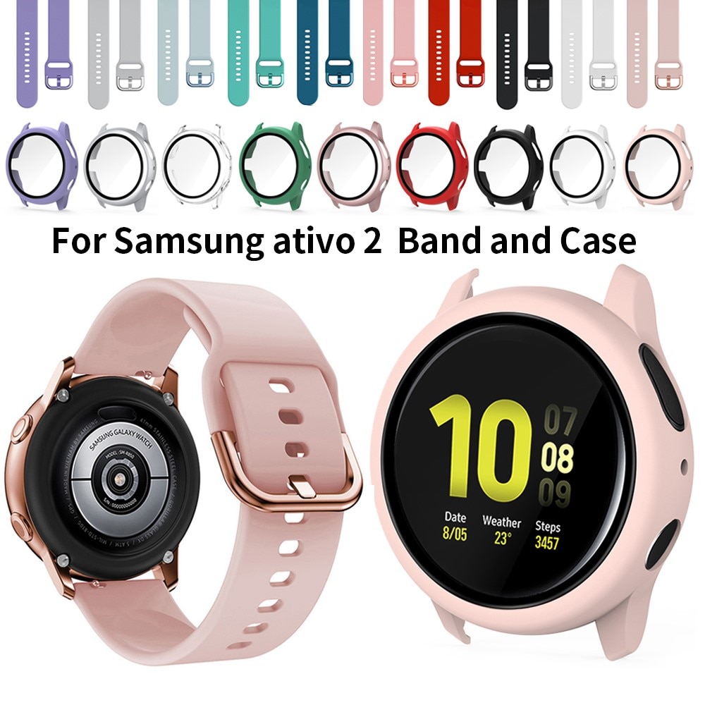 20mm Strap+Case for Samsung ala Watch Actie 2 rat and For Samsung Watch Actie2 40mm 44mm rotectie umper Coer Case