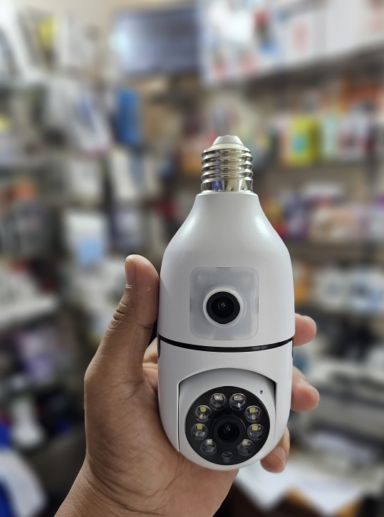 V380 Pro Bulb Wifi Camera E27A Dual Lans Rotatable 360. 