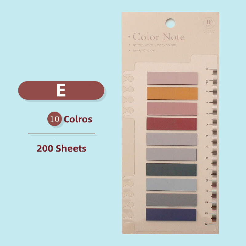 RHS Online 200 Sheet 10 color Solid color sticky notes memo pad label ...