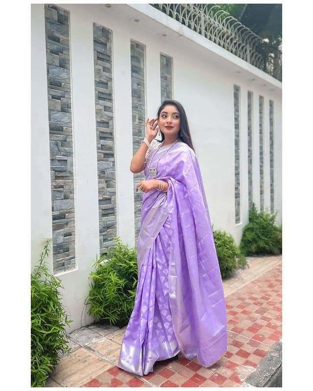 Soft Silk Katan Saree Without Blouse by - Stylish Casual & Party Wear - Suitable for Every Season. 