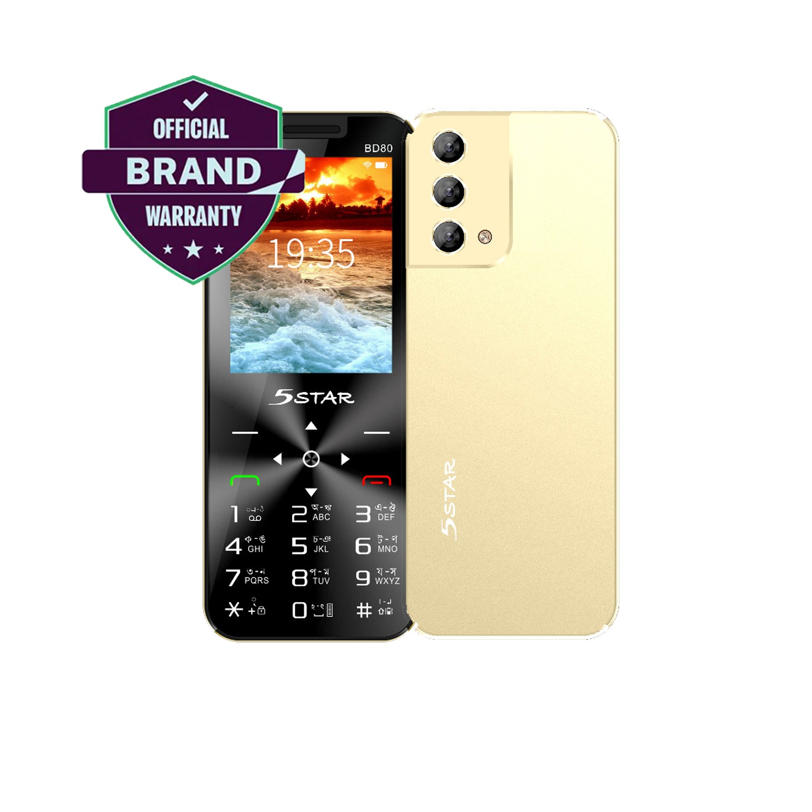 5Star BD80 Mobile  2.8 inch Big Display Type C Port Button Feature Mobile Phone