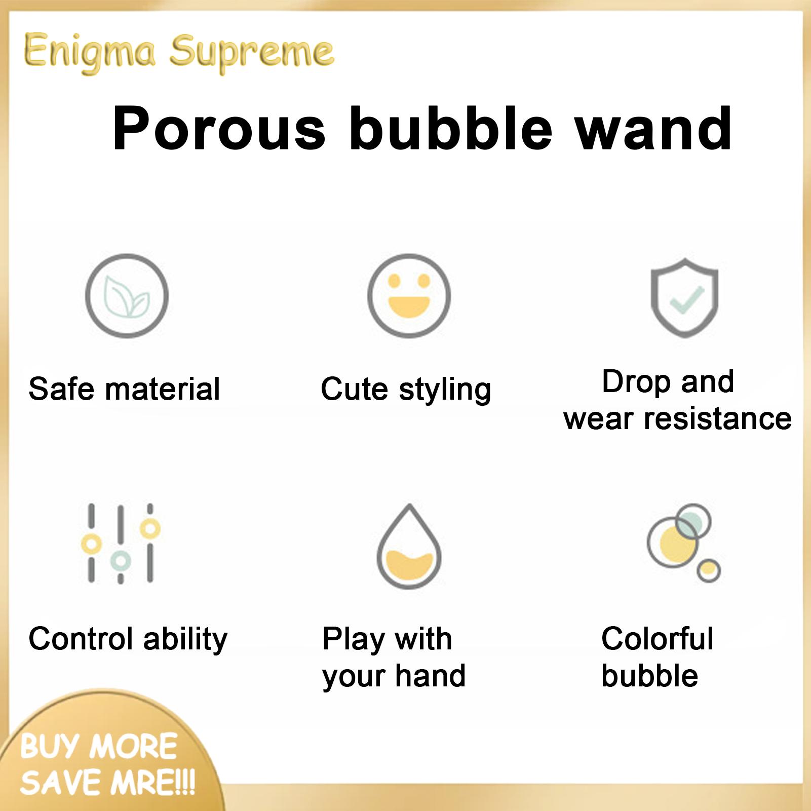 Enigma- Leak-proof Bubble Wand Smiling Face Bubble Wand Toy with Leak-proof Design for Indoor Outdoor Fun 32 Holes Bubble Stick with Bubbles Refill Five Claws Bubble Maker Kids Bubble Wand. 