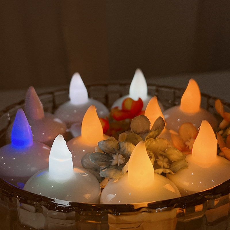 Flickering Flameless LED Candles Light Lamp Waterproof Floating on Water LED Tea Light for Pool Spa Decor. 