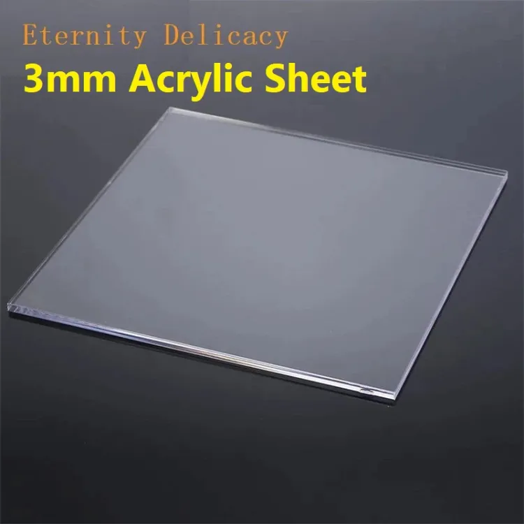 4mm Acrylic Sheet Clear Plastic Sheet Transparent 1x1 Feet
