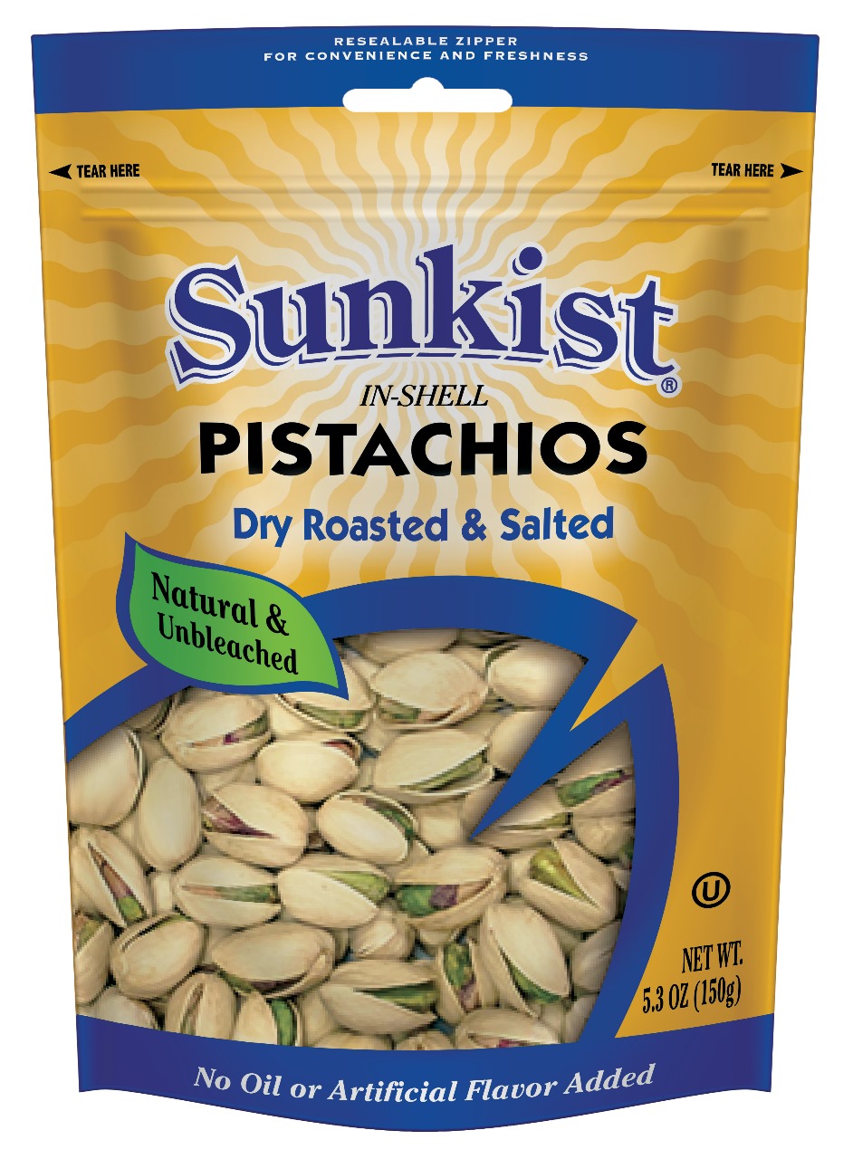 Sunkist Pistachios Dry Roasted Salted 150g.