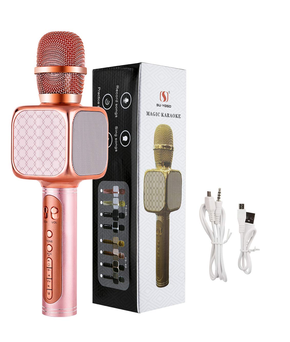 Professional Portable Wireless Karaoke Microphone Handheld Cellphone Karaoke Player Support USB/ Micro SD card/ MP3 Player & Bluetooth. 