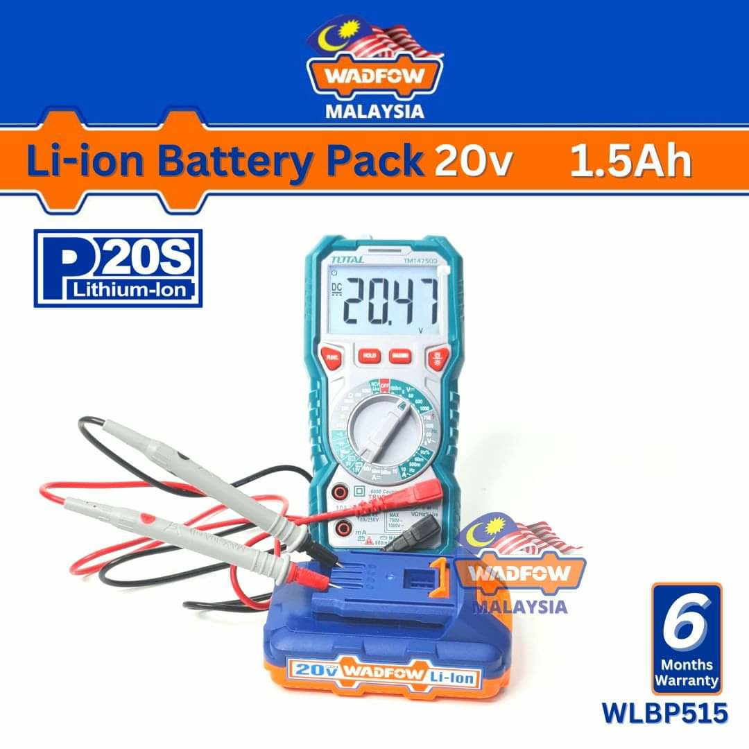 WADFOW 20V 1.5AH Lithium-ion Battery Pack  For P20S cordless tools  WLBP515. 