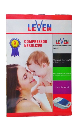 LEVEN Portable Compressor Nebulizar Machine for Child & Adults Nebulization. 
