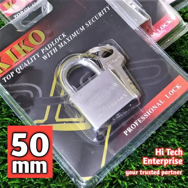 weather-resistant 4-key 50 mm Heavy duty Iron made KIKO padlock 1 Piece. high-security and durable KIKO lock.