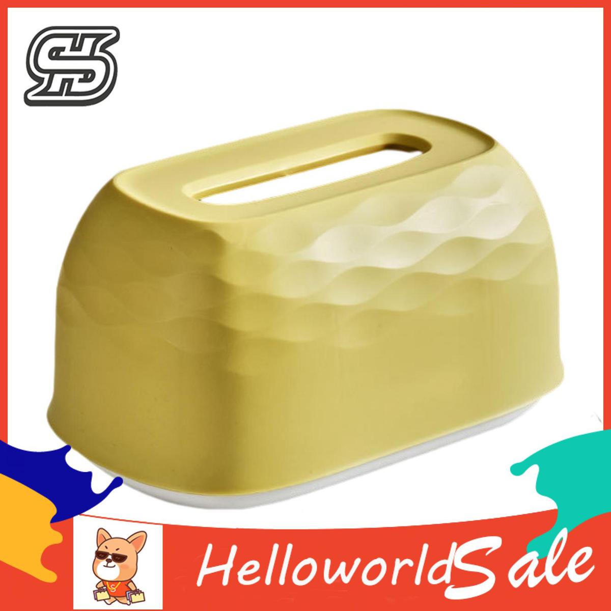 HelloWorld Desktop Tissue Box Nice Appearance Bottom Support Tissue Dispenser