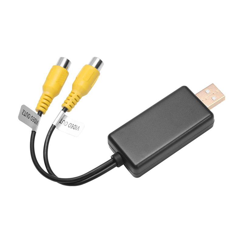 USB to Cvbs Video output Adapter to RCA interface Cable usb input 2 port vedio outbut to Car Radio Accessories Android TV Player. 