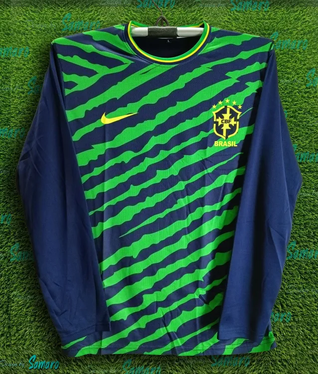 Brazil Training Jersey - Full Sleeve Football Jersey For Man - Brazil