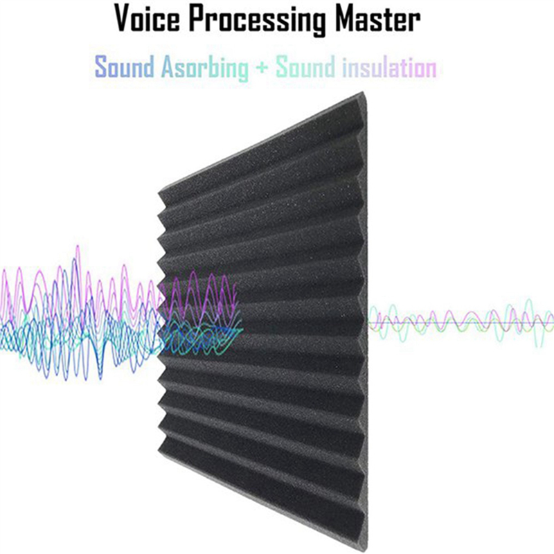 144 Pcs Sound Insulation Board Acoustic Panel Studio Foam Wedge Fireproof Soundproof Cushion Wall Board,2.5 x 30 x 30cm. 