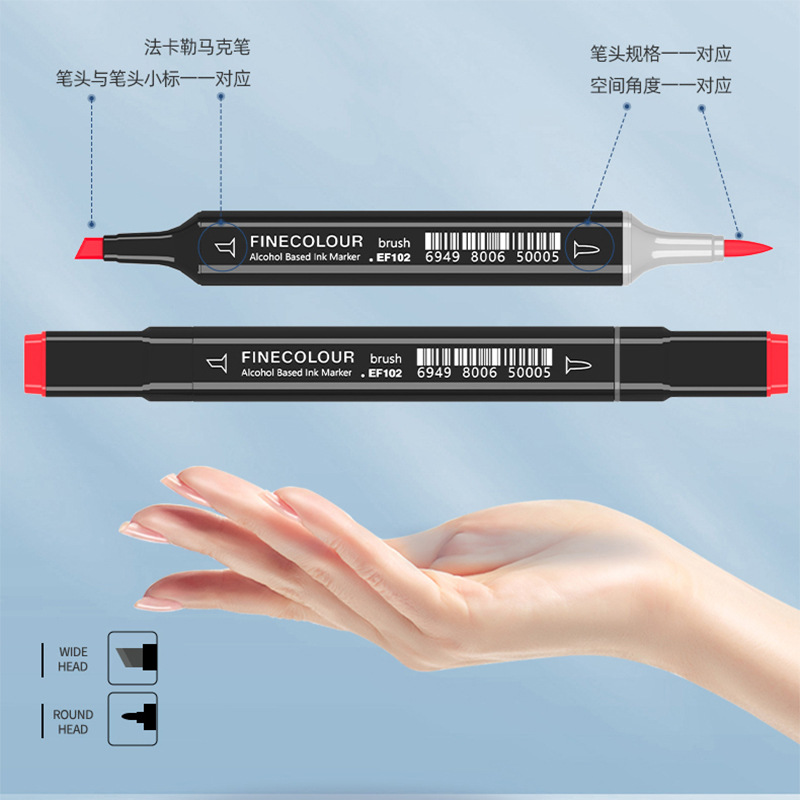 Fakal marker pen one, two, three or four generations of painting, animation students, painting design, soft head skin tone marker, single pen. 