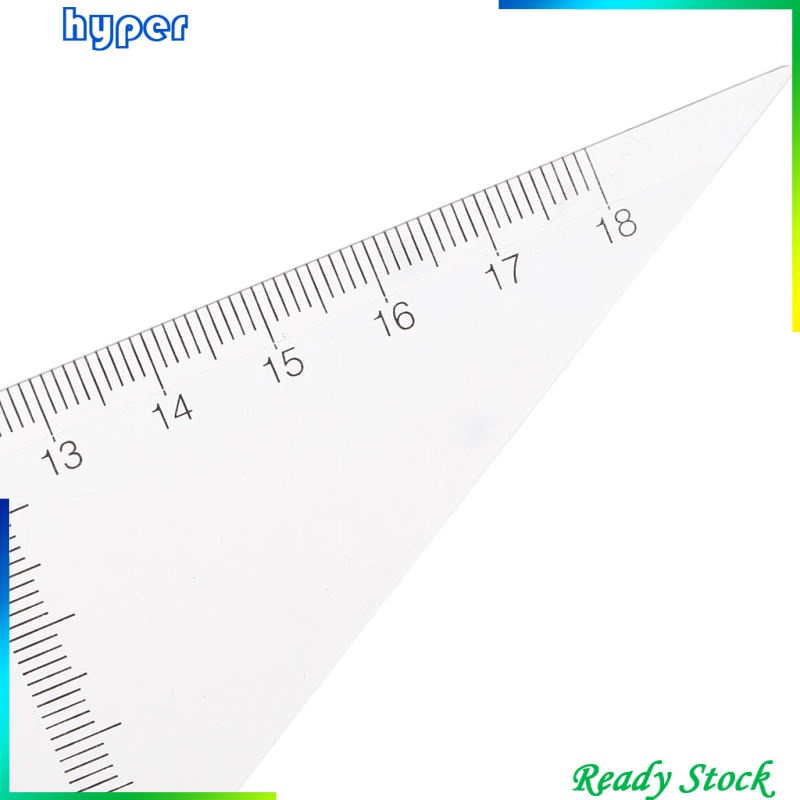 Pack of 2 Triangular Ruler Set, 30/60 and 45/90 Triangles, Set Squares, Geometry Ruler Precise Imperial Graduation Drafting Drawing Measuring Rulers. 