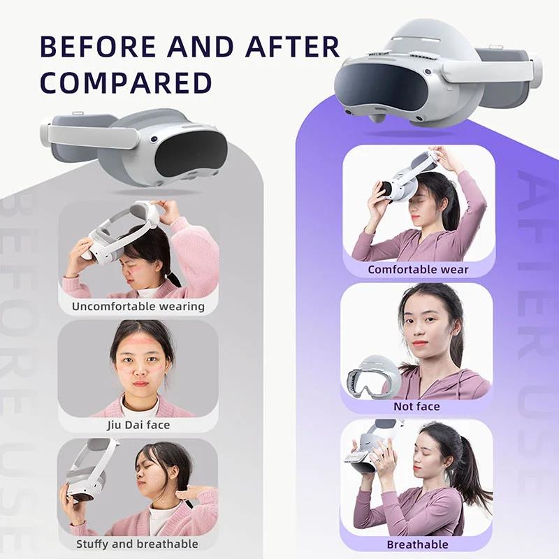 Hibloks VR Face Cover For Pico 4 Facial Interface With Radiator Cool Mask Widen Face Pad Replacement For PICO4 Ultra Accessories. 