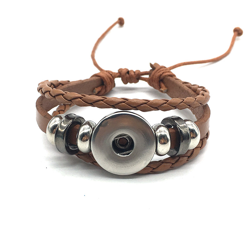 European and American cross-border hand-woven ghost blade time gem adjustable bracelet bracelet animation cowhide. 