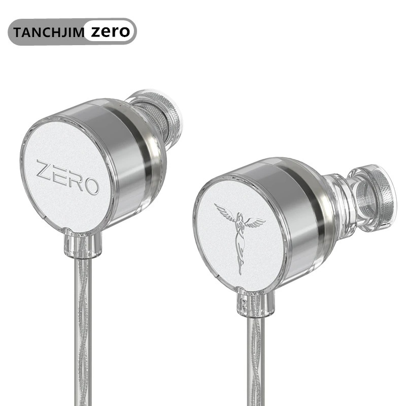 TANCHJIM ZERO Wired HIFI In Ear IEMs Earphones DMT4 Dynamic Drive Unit Monitors Mic with Copper OFC Silver Plated Cable TYPE C