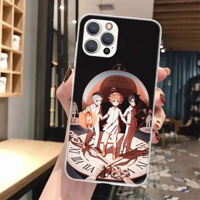 【Solitary waves】The Promised Neverland Anime Soft Phone Case For iPhone 14 13 12 Mini 11 Pro Max 15 Ultra X XR XS 7 Plus 8 6S 5S SE 2020 Pattern. 