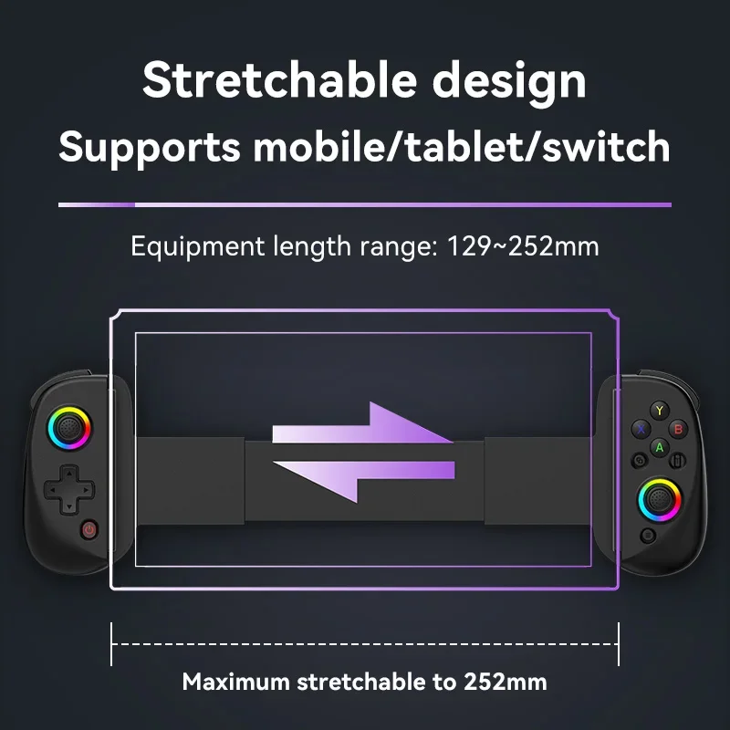 BSP D8 RGB Bluetooth Stretching Joystick Tablet Controller Wireless Handle for Switch Game for P3 P4 Android IOS Gamepa. 