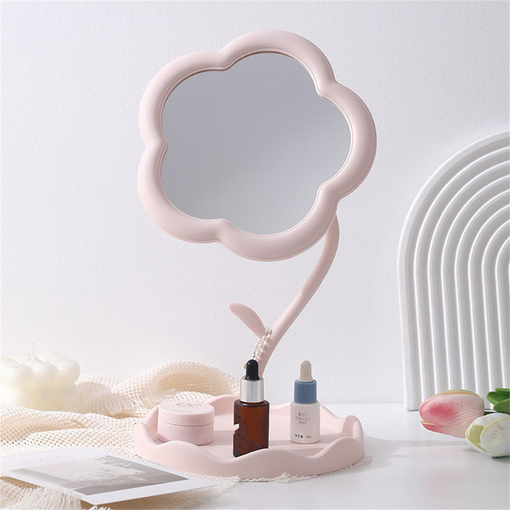 Desktop Makeup Mirror Reflective High-Definition Cute Dressing Mirror Sunflower Shaped Detachable Sunflower Mirror for Home Decor  Image Versatile Space Saving Gift-Ready Vanity Accessory Bedroom. 