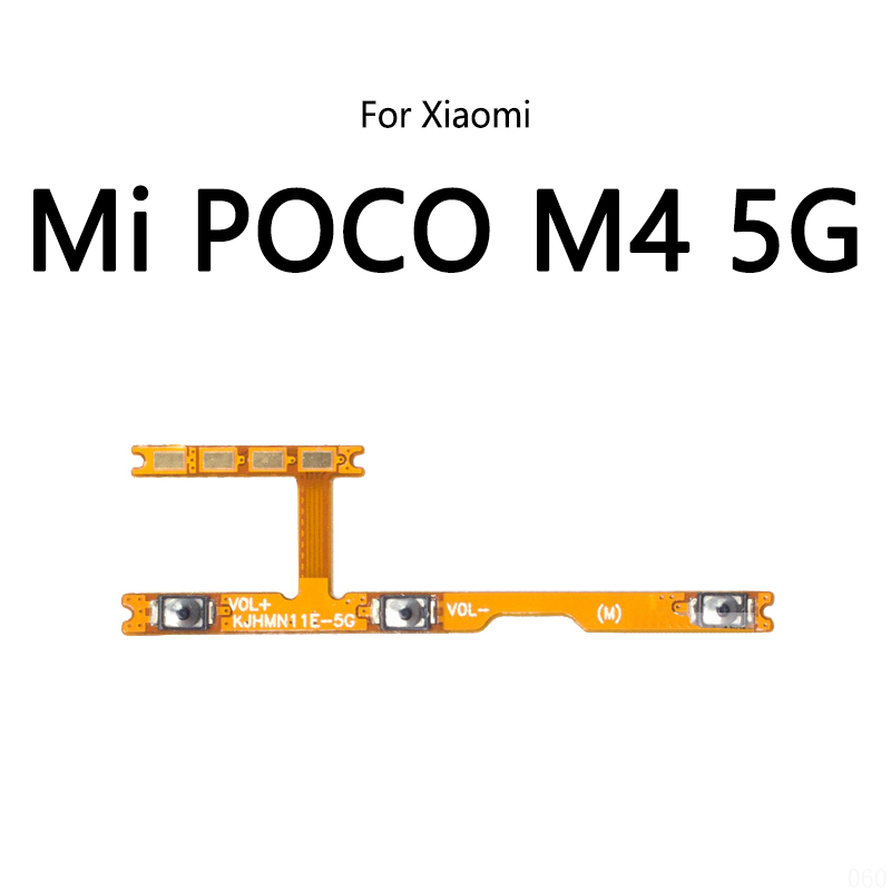 Power Button Switch Volume Mute Button On / Off Flex Cable For Xiaomi Mi POCO C3 C40 M4 Pro 5G 4G M5 M5S Pocophone. 