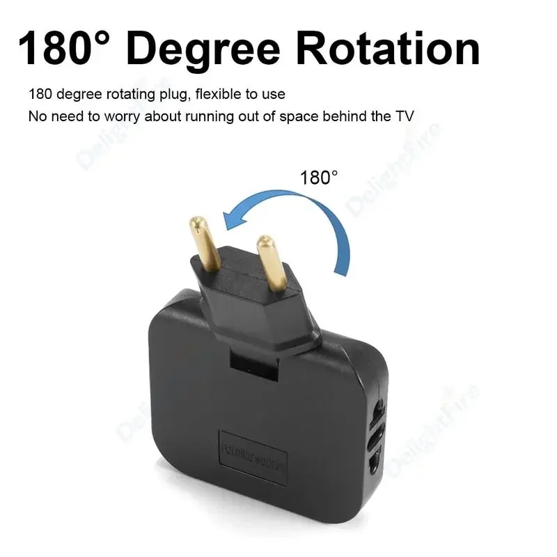 3 in 1 EU Power Socket Plug Adapter Foldable US To EU Travel Aadapters Power Converter KR Plug Electrical Socket AC Outlet. 