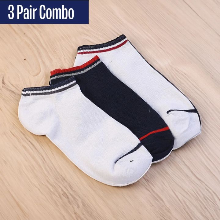 Cotton And Nylon Ankle Socks 5 Pairs For Men - Cycle Random Colors. 
