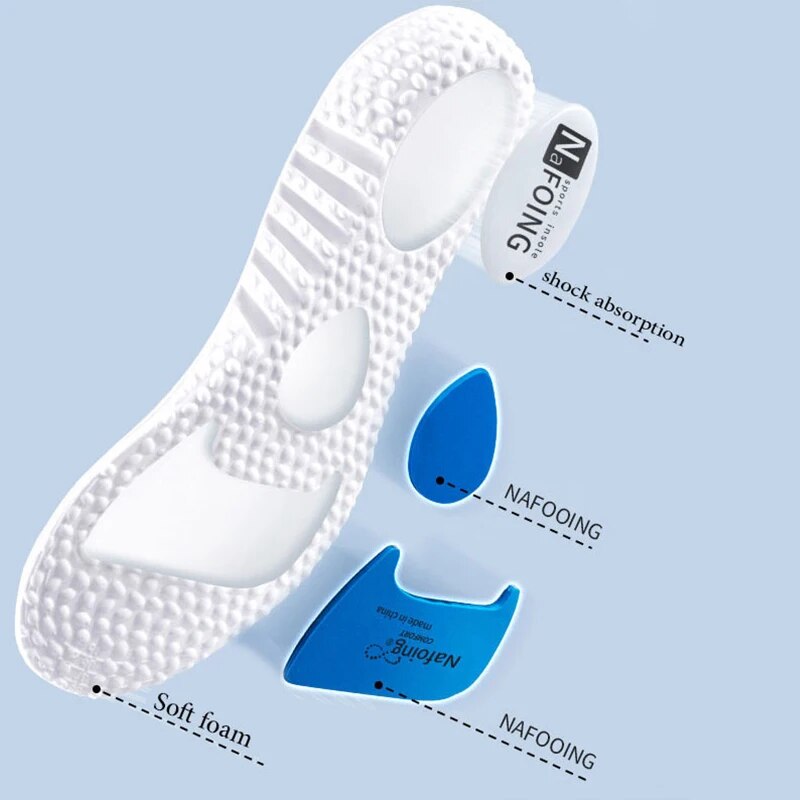 EVA Insoles for Shoes Sole Shock Orthotic Insole Absorption Deodorant Breathable Cushion Running Insoles for Feet Arch Suppor. 