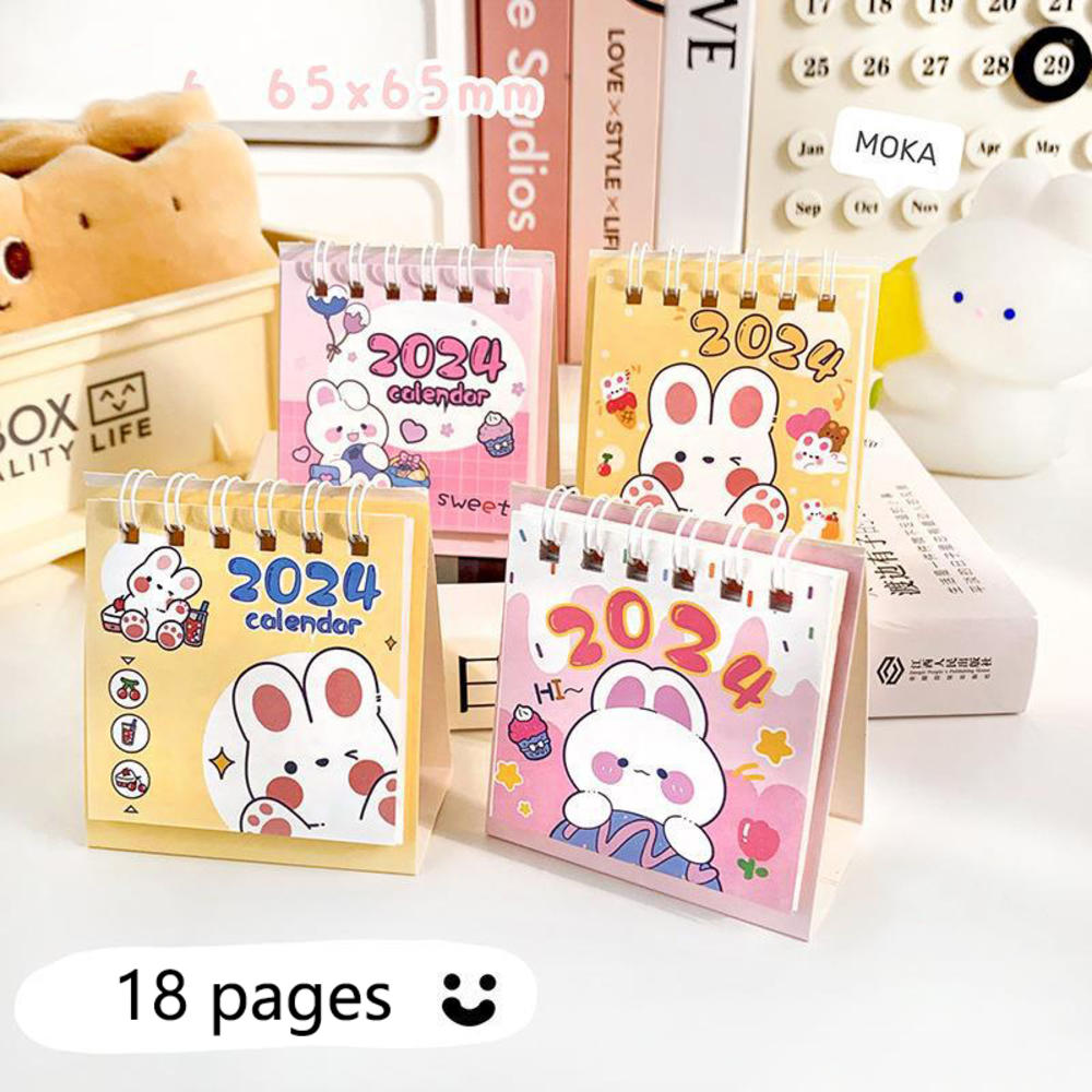 2024 Desktop Mini Small Desk Calendar Anime Sanrioed Girl New Year Calendar. 