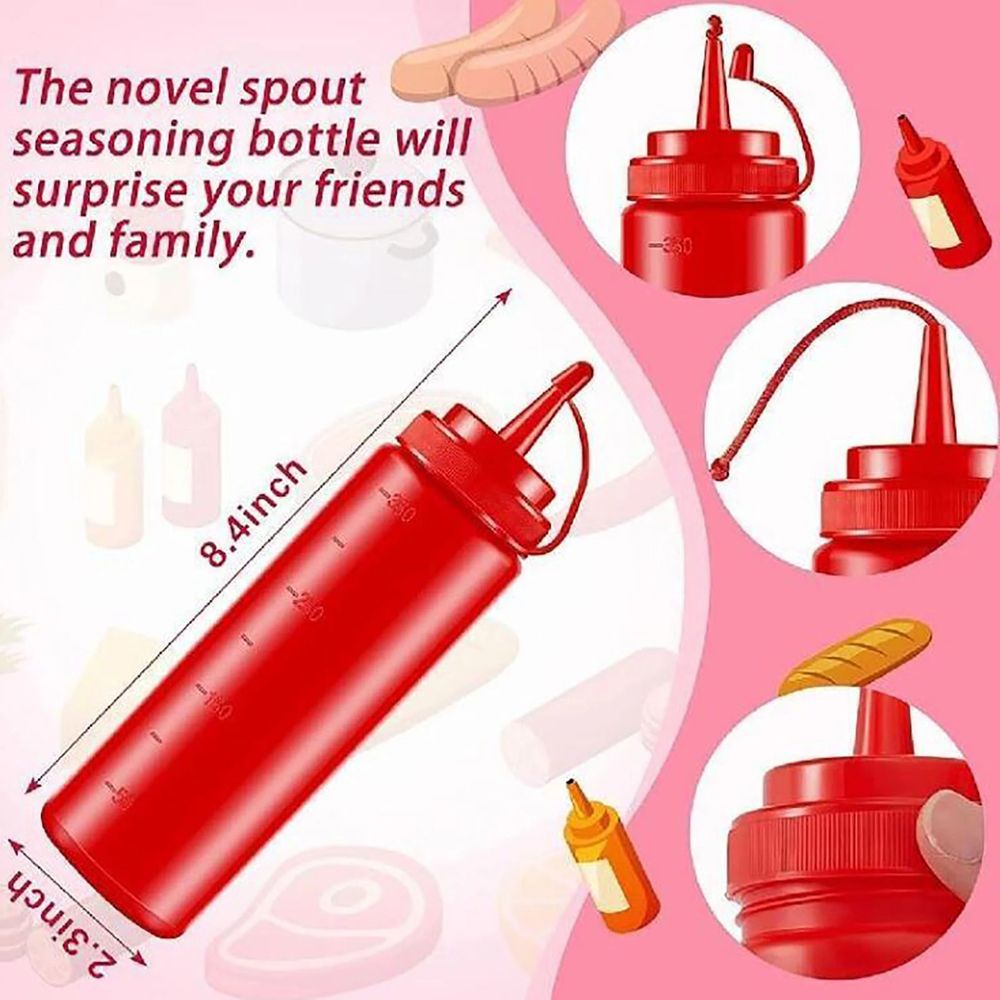 QUILLAN Funny Prank Ketchup Bottle Practical Jokes Tomato Bottle Toy Prank Salad Bottle Decompression Vent Creative Trick Kids Toys Kitchen Gadget Empty Bottles Fake Ketchup Bottle/Multicolor. 