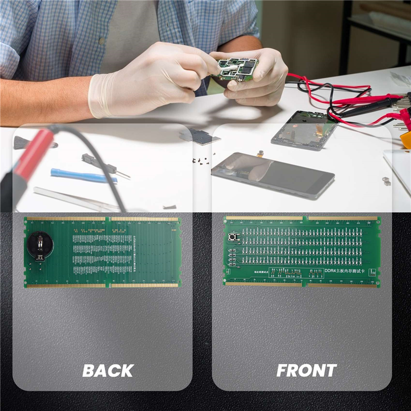 DDR4 Test Card RAM Memory Slot Out LED Desktop Motherboard Repair Analyzer Tester. 