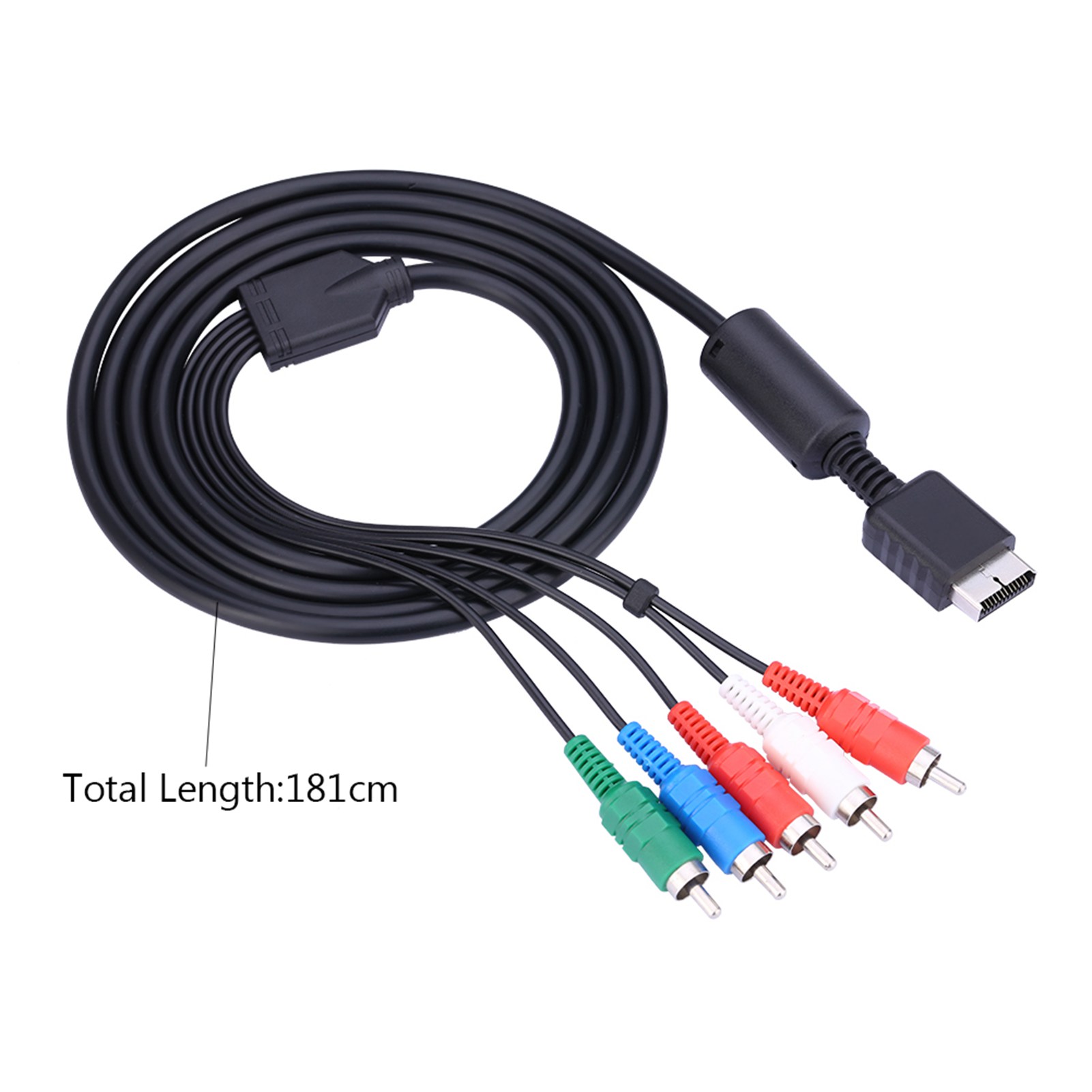 Audio Cable AV Multi Out to Component Video/Audio Cord For Sony Playstation PS2 PS3. 