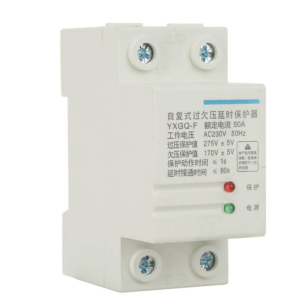 2P 50a YXGQ-F automatic Recovery Over & Under Voltage Relay Protective Device. 