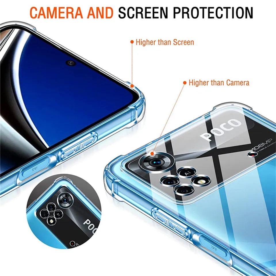 CoverKingz Custodia In Silicone Trasparente Per Xiaomi Poco X4 GT – Morbida E Sottile (1mm)