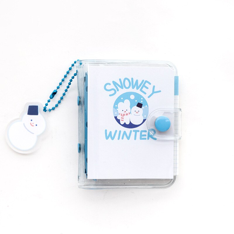 【happy one】Mini Size Clear 3 Ring Loose-leaf Notebook Set School Supplies Ring Planner Presented By Kevin&sasa Crafts. 