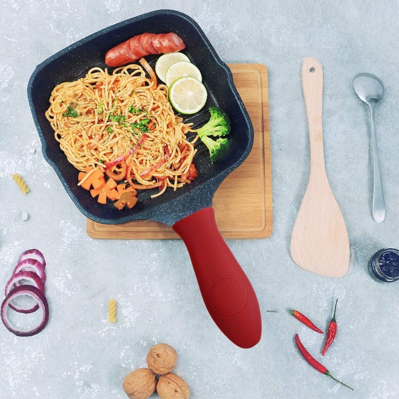1Pc Kitchen Soft Silicone Heat-resistant Scald-proof Handle Non-slip Pot Handle Tool. 