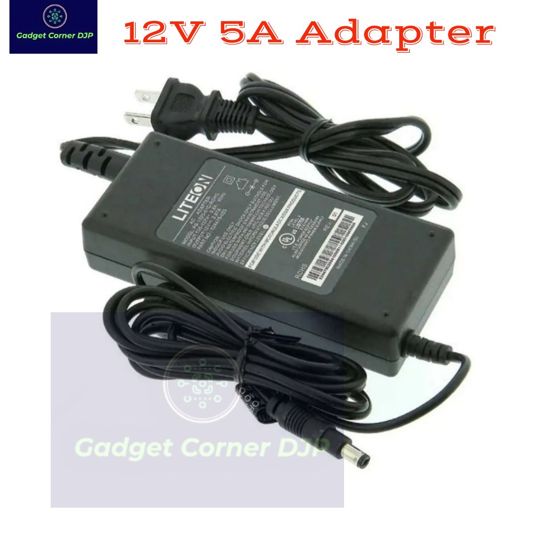 Liteon 12V 5A High Quality Power Supply Adapter For LCD LED OLED TV Monitor, LED Lighting, Audio Amplifier, Charger, Networking Module & Others Electronics Devise. 